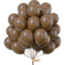Pastel Balon Kahverengi 10 Adet