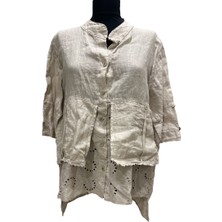 Italyan Keten Fisto Detaylı Ceket