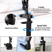 Farway Fotoğraf Video Çekim Tripodu 4 Kademeli 360 Derce Döndürülebilir Esnek Yaylı Influencer Tripodu