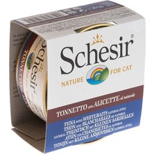 Schesir Ton Balıklı ve Ringa Balıklı Naturel Konserve Kedi Maması 85 gr