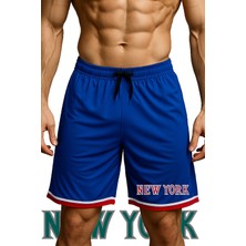 Top Glory Cepli New York Baskılı Basketbol Şortu Spor Şort