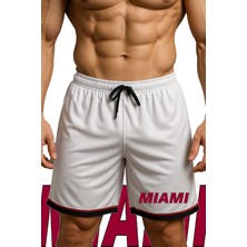 Top Glory Cepli Miami Baskılı Basketbol Şortu Spor Şort