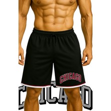 Top Glory Cepli Chicago Baskılı Basketbol Şortu Spor Şort