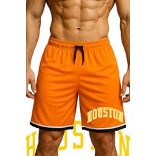 Top Glory Cepli Houston Baskılı Basketbol Şortu Spor Şort