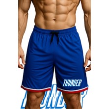Top Glory Cepli Thunder Baskılı Basketbol Şortu Spor Şort