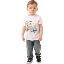 Erkek Çocuk Yengeç Balık Baskılı Tişört BGL-ST04457