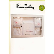 Pierre Cardin 10'lu Nakışlı, % 100 Organik Pamuklu Kız Bebek Hastane Çıkış Seti, Yenidoğan Bebek Hediyelik Takım