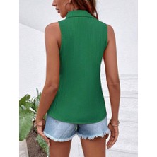 Aruz Moda Kadın Sıfır Kol Pamela Kumaş Gömlek