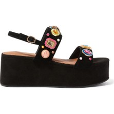 Taşlı Platform Topuklu Ayakkabı