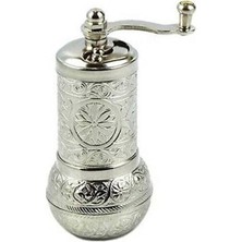 Osmanlı Motiflii Kahve ve Baharat Değirmeni Gümüş (G1)
