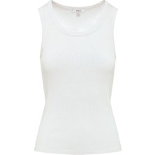 Lüks Pamuklu Beyaz Atlet