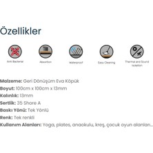 Cetto Eva 1,3 Cm 100x100 Tatami Zemin Minderi – Darbe Emici, Kolay Temizlik Ev, Okul, Fitness Için Çok Amaçlı Zemin Çözümü