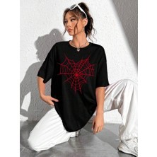 Baskılı Kadın T-Shirt - Siyah