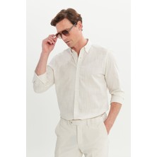 Altınyıldız Classics %100 Pamuk Slim Fit Düğmeli Yaka Gömlek