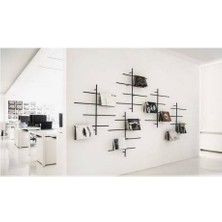 Kitap Dergi Düzenleyici Duvara Monte Kitaplık Raf