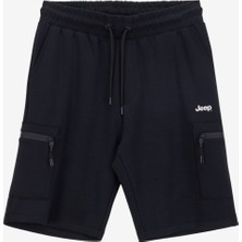 Jeep Sweat Şort, Xl, Siyah