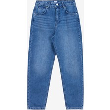 Mustang Standart Bel Normal Paça Mom Fit Mavi Kadın Denim Pantolon Charlotte TAPERED-1011