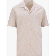 Mustang Relaxed Bej Nakışlı Erkek Gömlek M5SM-GML1048