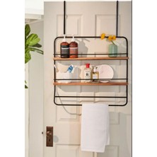 Abronya Banyo Askısı Kapı Arkası Askılık Metal Askılık Raflı Askılık