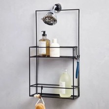 Abronya Metal Banyo Askısı Metal Askılık Modelleri Banyo Aksesuarları Siyah Renk