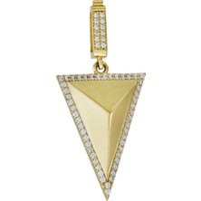 T51 Tuğrul Altın Altın Üçgen Charm Kolye Ucu T074453