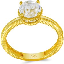 T51 Tuğrul Altın Altın Tektaş Yüzük T075067