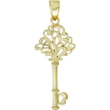 T51 Tuğrul Altın 14 Ayar Altın Anahtar Kolye Ucu