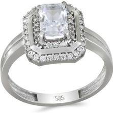 T51 Tuğrul Altın Altın Baget Taşlı Yüzük T074312