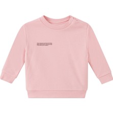 Organik Pamuklu Çocuk Sweatshirt - Açık/pastel Pembe