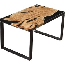 Abronya Epoksi Kütük Sehpa Epoksi Orta Sehpa