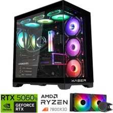 Xaser Lexus X420 Ryzen 7 7800X3D 16GB Ddr5 Ram 1tb M.2 Nvme SSD 8gb RTX5060 Ti Sıvı Soğutmalı Oyuncu Bilgisayar