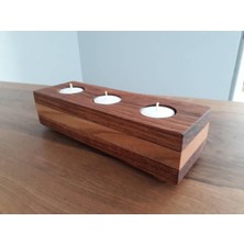 Ahşap Mumluk Dekoratif Mumluk Hediyelik Mumluk