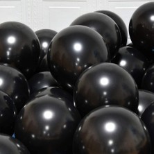 Metalik Balon Siyah 50 Adet
