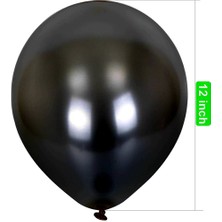 Metalik Balon Siyah 50 Adet