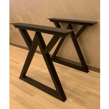 Abronya Metal Yemek Masası Ofis Masası Ayak Modelleri Siyah Renk 1 Takım