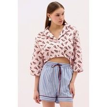 Istakoz Desenli Erkek Yaka Gömlek Standart Renk Y2513509_089