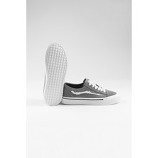 Grey Weng 0075 Keten Kauçuk Taban Erkek Sneaker Gri