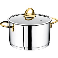 Cocinero 1087 Gold Silindir Çelik Kulplu 18 Parça Hiper Set
