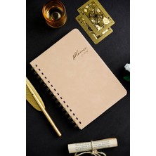 Victoria's Journals Spiralli Vegan Deri Tarihsiz Planlayıcı İngilizce A5 100gr 176 Sayfa