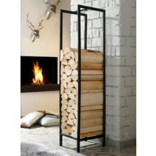 Abronya Dekoratif Odunluk Metal Odun Taşıyıcı Raf 1 Adet