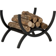 Abronya Şömine Yanı Mini Odunluk Metal Odunluk Siyah Renk 1 Adet