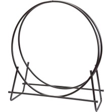 Abronya Şömine Için Odunluk Metal Tasarım Odunluk 1 Adet Siyah Renk