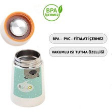 Hopeful Design Ayı 280ML Bebek Mama Saklama Termosu Paslanmaz Çelik Termos