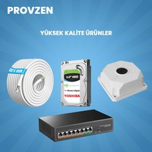 Provzen Dahua 3 Kameralı Ip Kamera Seti 1080P Gece Görüşlü