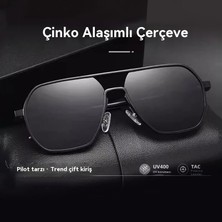 Faven Erkek Güneş Gözlüğü Polarize Güneş Gözlüğü Dereceli Güneş Gözlüğü Altıgen Güneş Gözlüğü (Yurt Dışından)