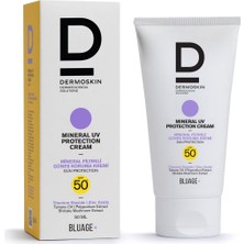 Dermoskin Blueage+ Mineral Filtreli Güneş Koruyucu Krem SPF 50+ | Nemlendirici Güneş Kremi | UVA & UVB | 50 ml
