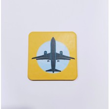 Uçak Baskılı Bardak Altlığı