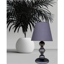 Riga Metal Abajur Siyah Boyalı Siyah Şapkalı