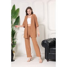 Şık - Kimono Hırkalı Bürümcük Takım Oversize Düşük Kol M - 6xl