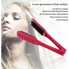 Concerto Beach Seramik Doğrultma Tarak Çift Taraflı Fırça Kelepçe Saç Tarak Hairstylig Aracı Kırmızı 240*50*30MM (Yurt Dışından)